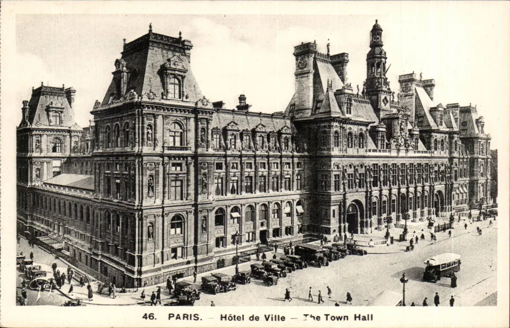 Paris — Hotel de Ville — The Town Hall — 46 - Frente
