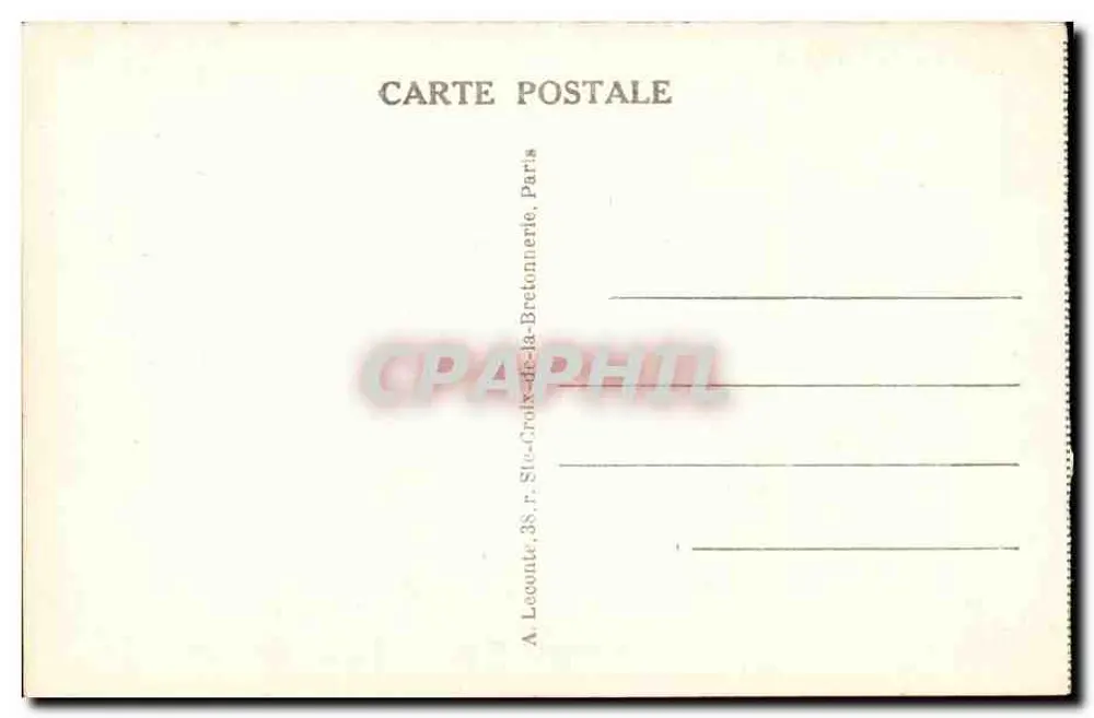Paris — O Hotel dos Invalidos — editor A. Leouite, n° 114 - Verso