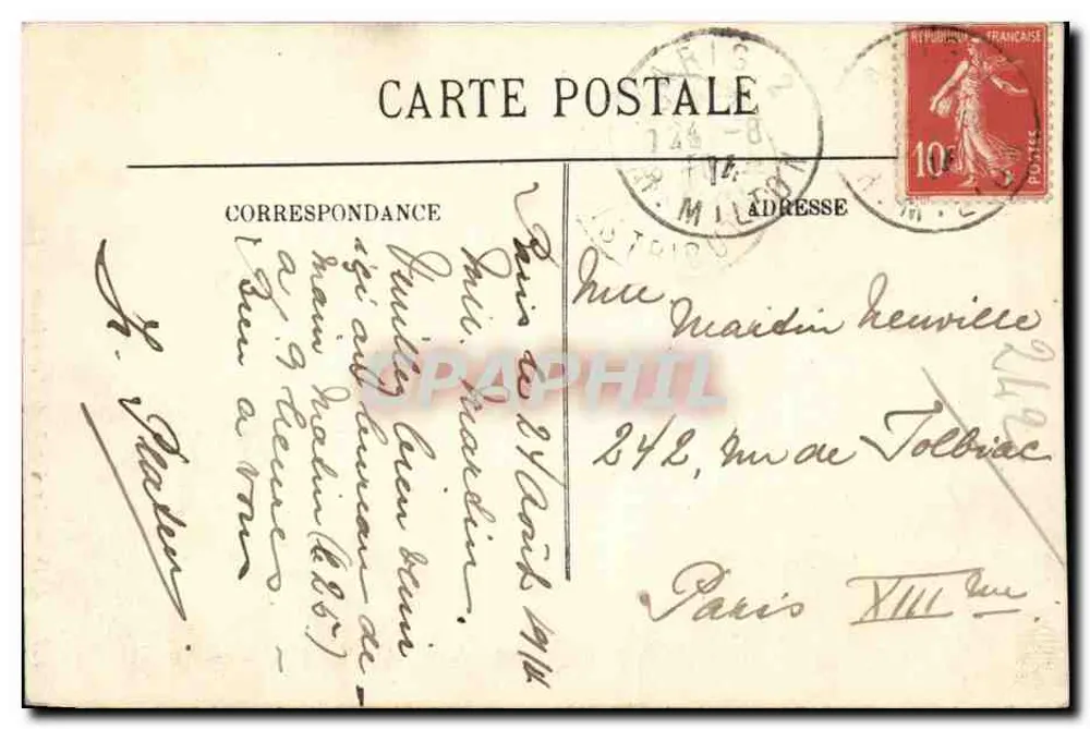 Paris — A Facha da Notre-Dame — LL. — N° 127 - Verso