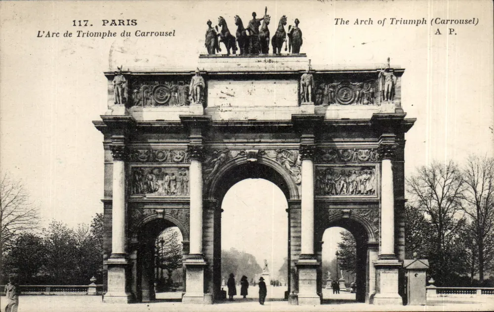 Paris — O Arco do Triunfo do Carrousel — A.P. n°117 - Frente