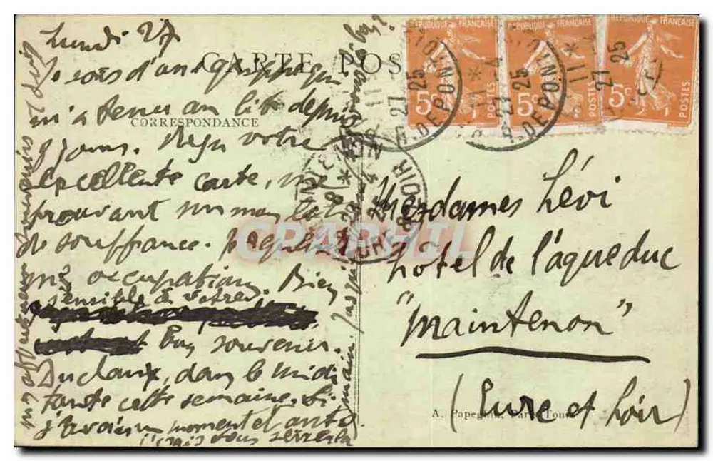 Paris — O Arco do Triunfo do Carrousel — A.P. n°117 - Verso
