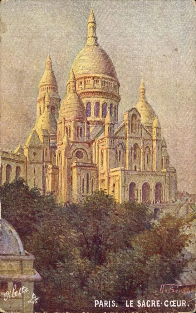 Paris. O Sagrado Coração — visão da basílica — editor Vilette, n° 24 L - Frente