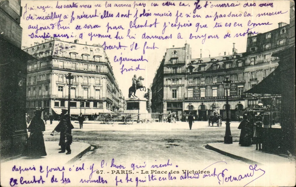 Paris — Praça das Vitórias — editor anônimo, n° 67 - Frente