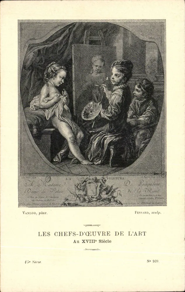 Meisterwerke der Kunst — Im 18. Jahrhundert — Vanloo, pinx. Fessard, sculpt. — 45. Serie Nr. 169 - Vorderseite