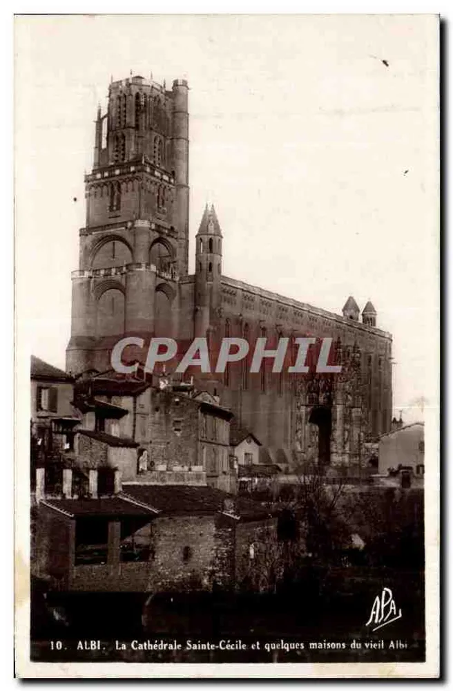 Albi — Ansicht der Kathedrale Sainte-Cécile und einige Häuser des alten Albi — APA - Vorderseite