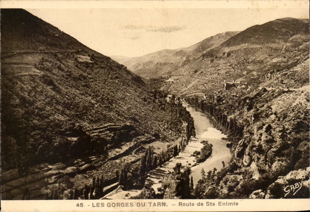 As Gorges do Tarn — Rota de Ste-Enimie — Gaby - Frente