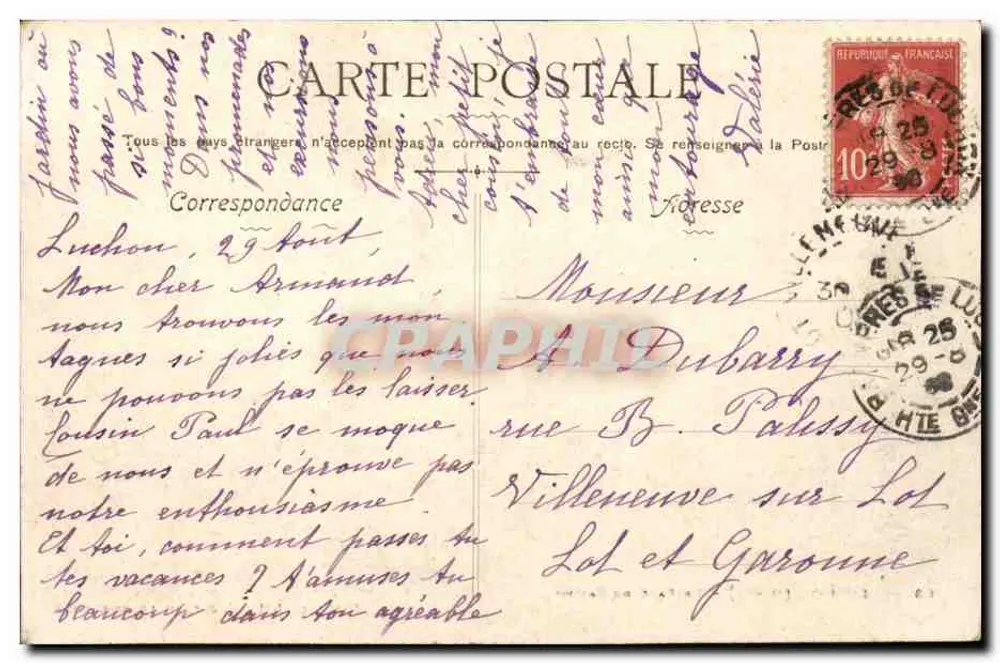 Luchon (H.-G.) — O Parque do Cassino — A Rainha dos Sonhos - Verso