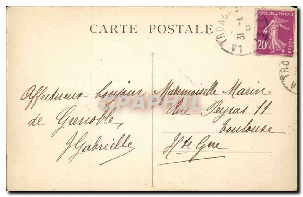 Grenoble — Alte Saint-Laurent-Tore und die Kirche — CL.A.V. n°0145 - Rückseite