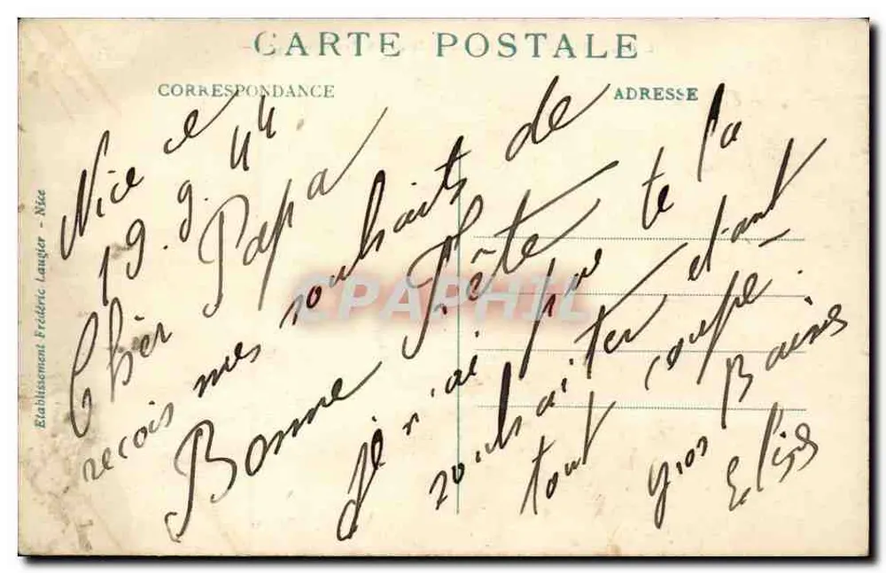 Nice (A.-M.) — O Palácio da Jetée Promenade — FL. - Verso