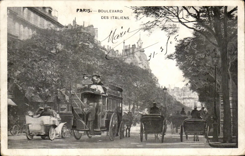 Parigi — Boulevard des Italiens — editore non identificato, numero di serie non visibile - Recto