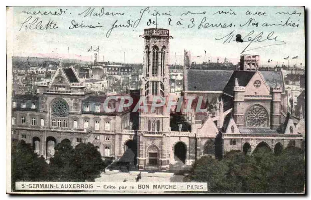 S'GERMAIN-L'AUXERROIS — Édité par le BON MARCHÉ — PARIS - Frente