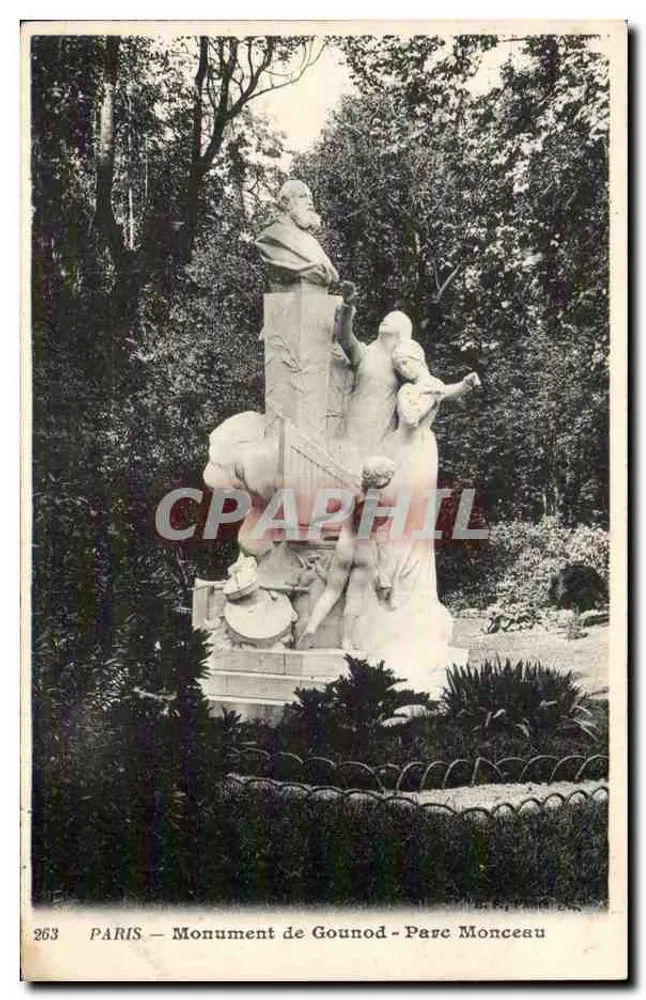 Parijs — Gounod Monument — Parc Monceau - Voorkant