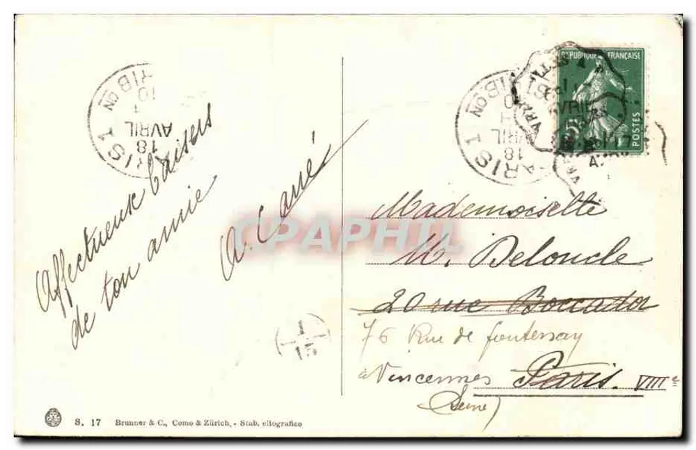 Hora luminosa — paisaje lacustre — Brunner & C., Como & Zürich, S. 17 - Reverso