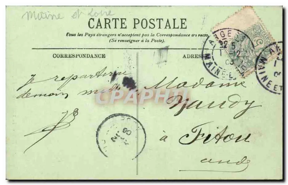 Angers — A Catedral — LL. N°10 - Verso