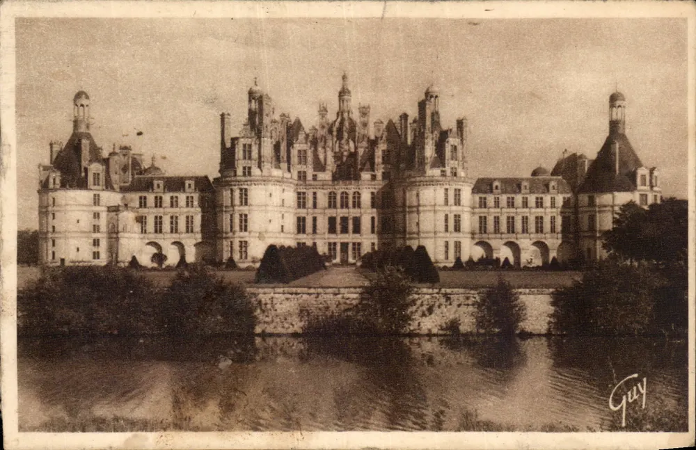 Chambord (Loir-et-Cher) — Nordwestfassade des Schlosses (1519) — Guy - Vorderseite