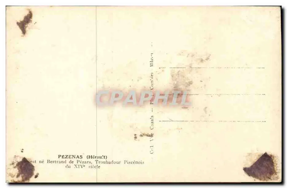 Gotische Pforte — Pézenas — Verlag Cim - Rückseite