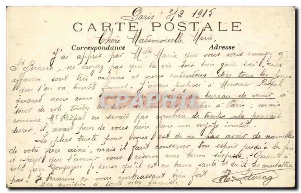 Paris (8º arrondissement) — A Rue Royale e a Madeleine - Verso
