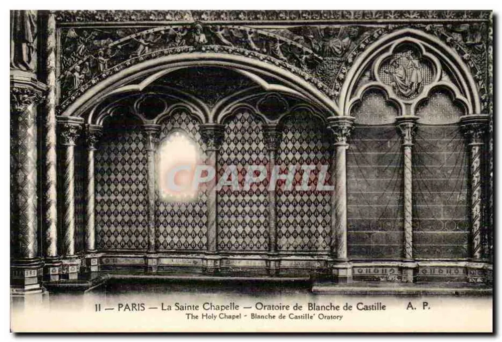 Paris — Die Heilige Kapelle — Oratorium von Blanche von Castilien — A. P. - Vorderseite