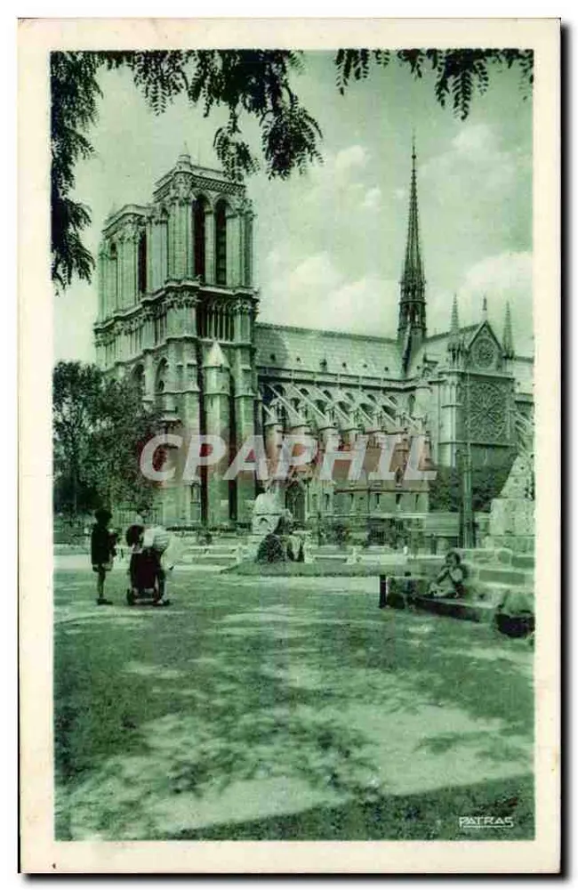 Notre-Dame de Paris — Ansicht des Square Saint-Julien-le-Pauvre — Patras - Vorderseite