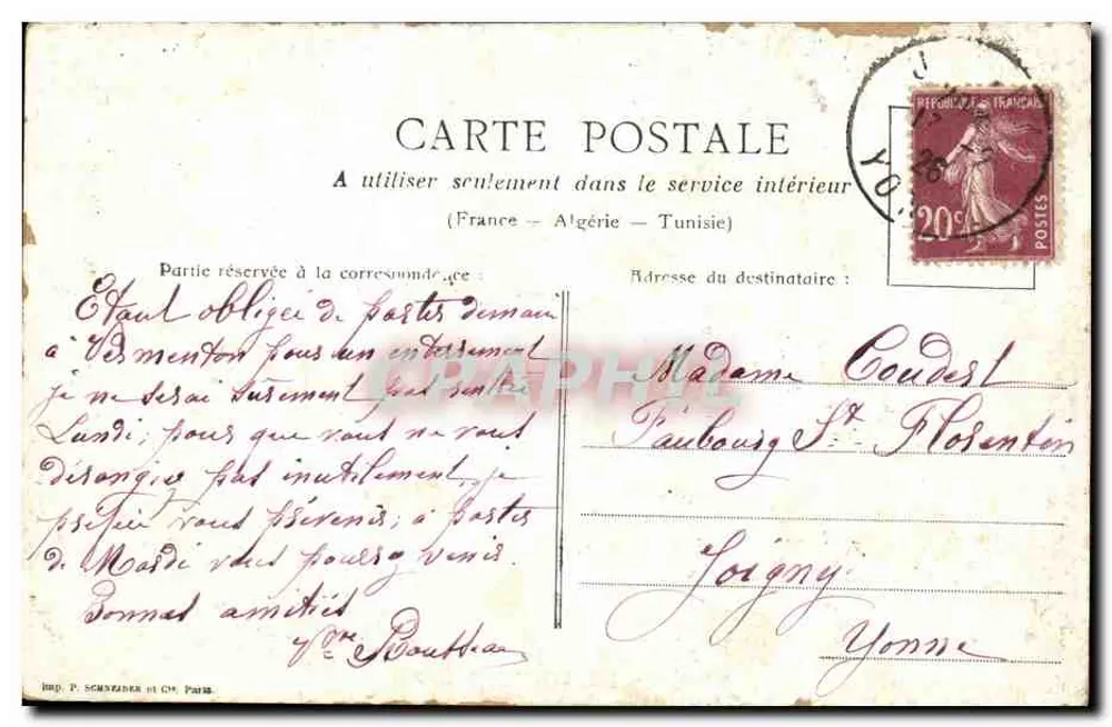 Paris - A Porta Saint-Denis — editor P. Schwyzer, Paris - Verso