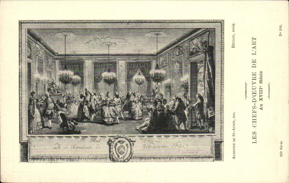 Der Ball bei Monsieur de Villemerion — Im 18. Jahrhundert — Augustin de St-Aubin, Verlag, N° 194, 10. Serie - Vorderseite