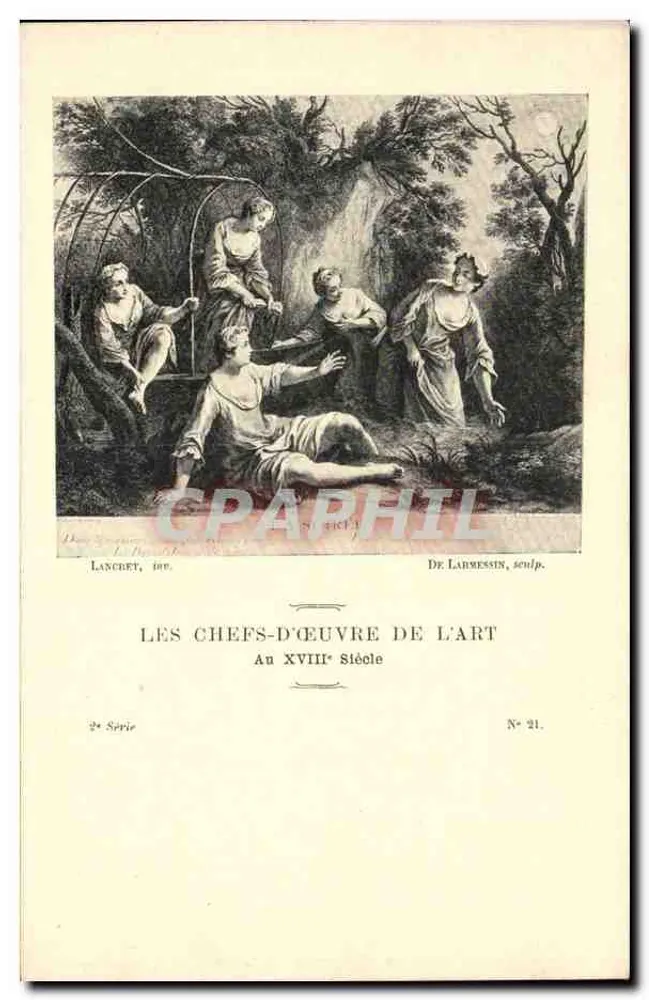 Kunstwerke — Aus dem 18. Jahrhundert — De Larmessin, Bildhauer — Nr. 21 — 2. Serie - Vorderseite