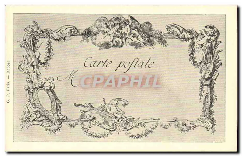 Beijo — Os Chefes-Obra da Arte, século XVIII — G.P. Paris, Depositado, n° 427 - Verso