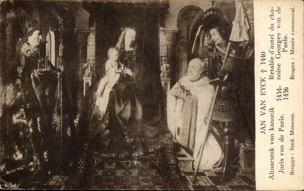 Retábulo de altar de Jan van Eyck — 1434-1436 — Museu comunal de Bruges - Frente