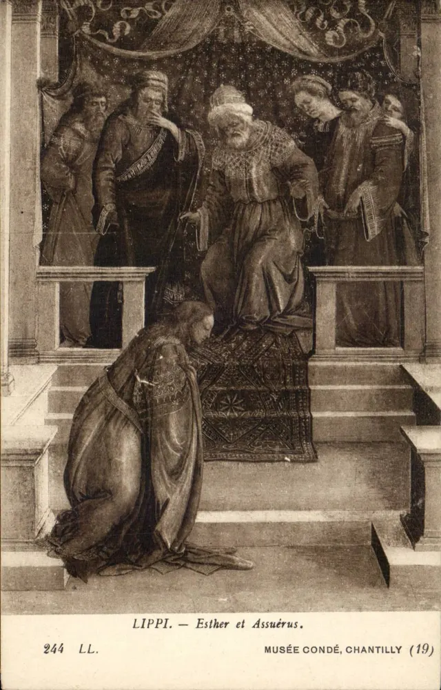 Esther et Assuérus — peinture de Lippi — Musée Condé, Chantilly (19) — éditeur LL. n° 244 - Frente