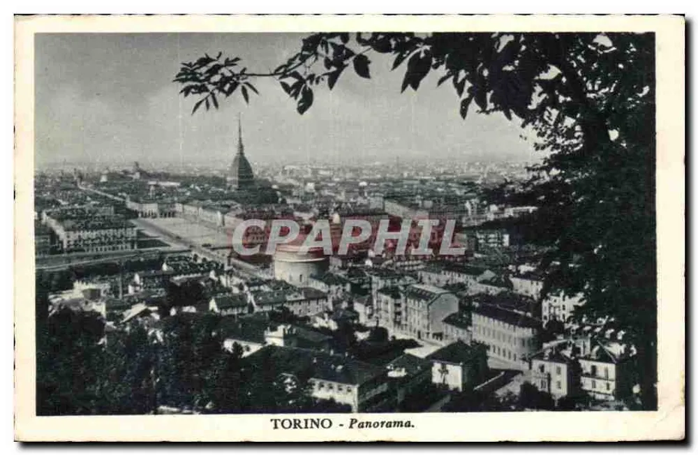Torino - Panorama — vista aérea com o Mole Antonelliana — editor Rizzoli & C. Milano - Frente