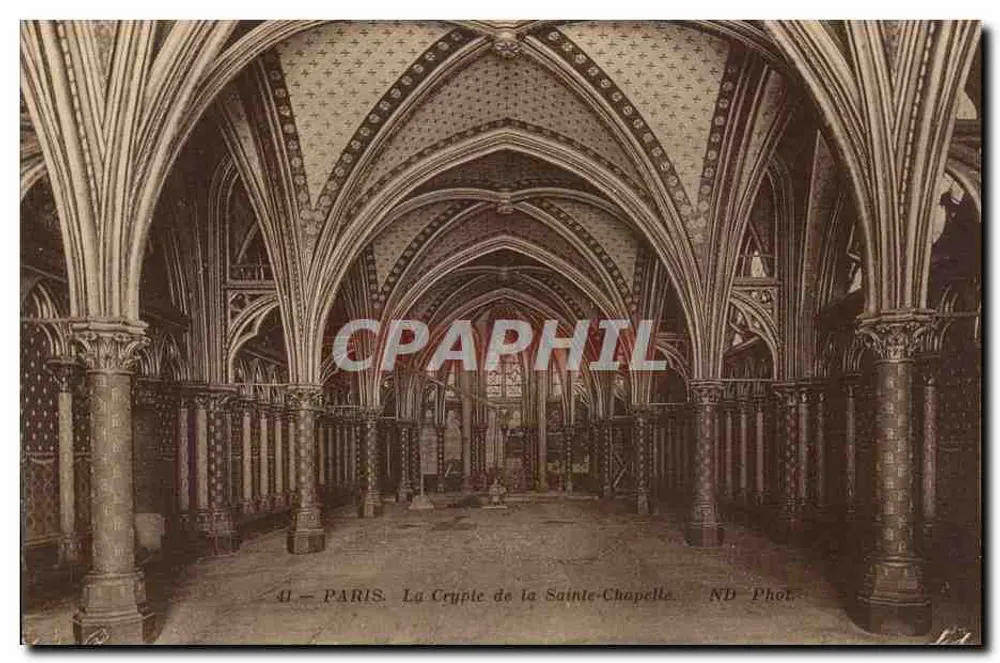 Paris — A Cripta da Santa Capela — ND Phot. - Frente