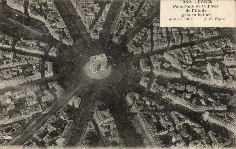 Paris - Panorama der Place de l'Étoile - J.H. Déposé - Vorderseite