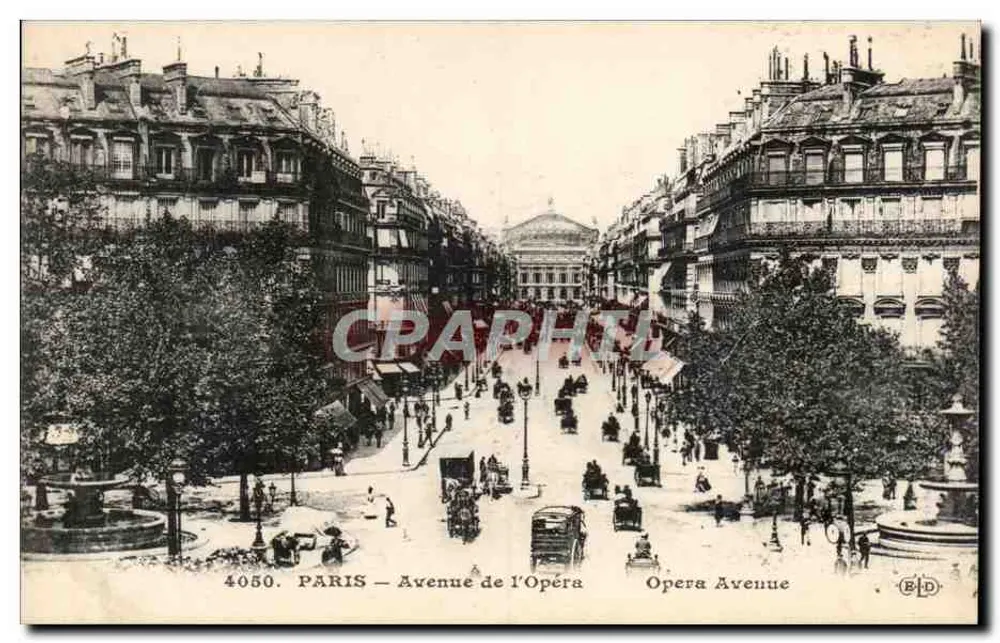 PARIS — Avenida da Ópera — Editor E.D. n°4050 - Frente
