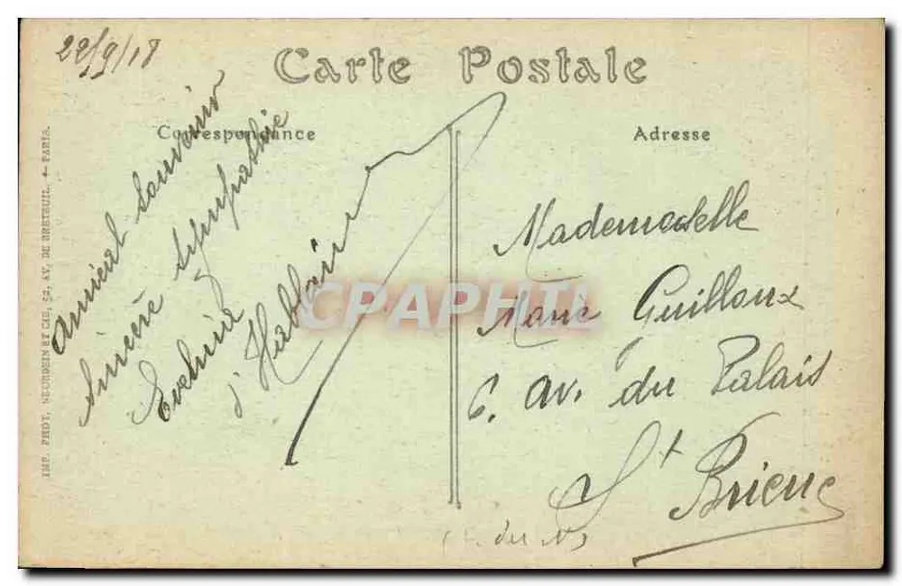 Paris — O Arco do Triunfo da Estrela — JND Hot. n°2489 - Verso