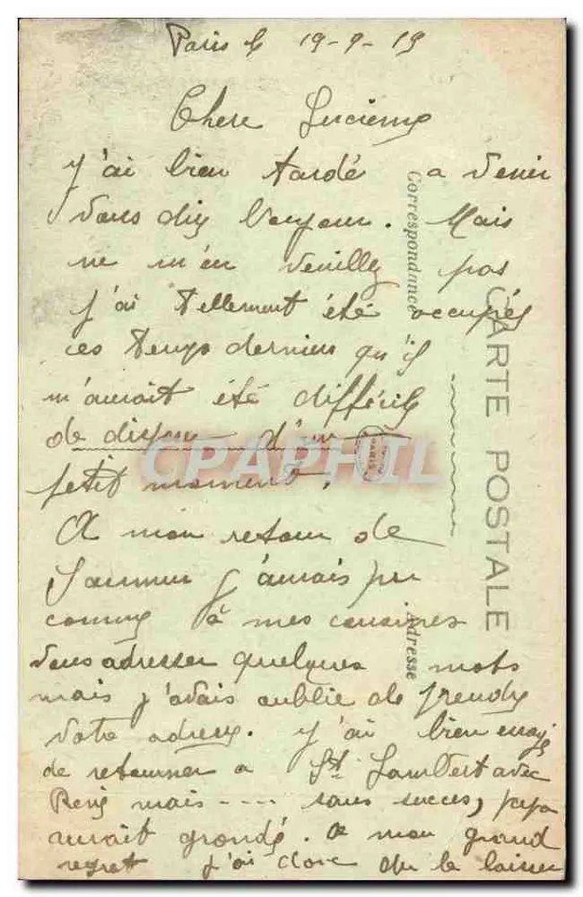 Paris — Bronzebrunnen der Place de la Concorde — Verlag PaRensée, Nr. 10 - Rückseite
