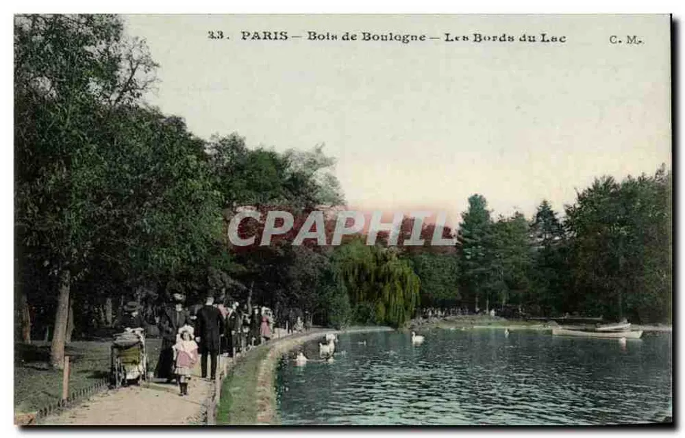 PARIS — Bois de Boulogne — Les Bords du Lac — C.M. n°33 - Vorderseite