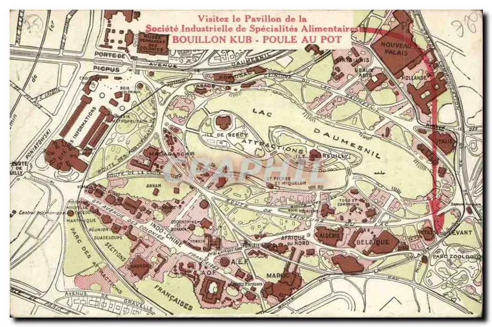 Exposition Coloniale Internationale — Pavillon de la Société Industrielle de Spécialités Alimentaires — Éditeur : Société Industrielle de Spécialités Alimentaires - Verso