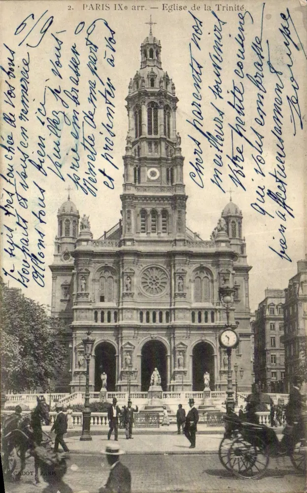 Paryż, 9. arrondissement — Katedra Trójcy Świętej — Cadot, Paryż - Awers