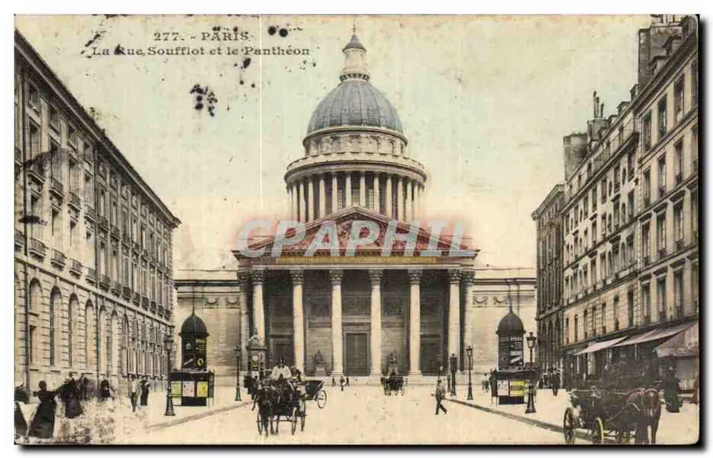 Paris - La Rue Soufflot und der Panthéon - Vorderseite
