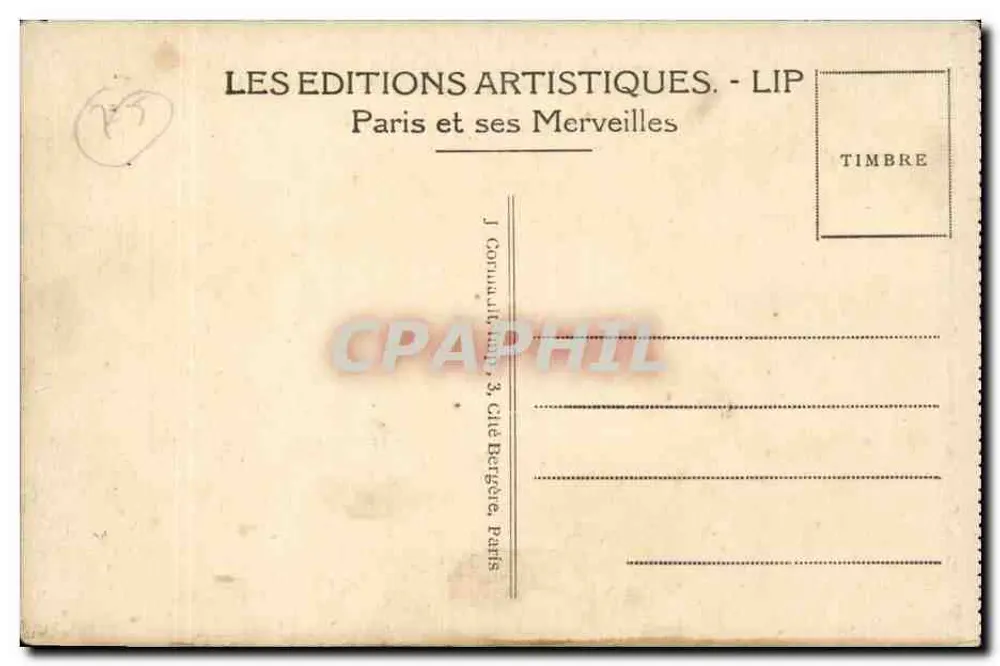 Paris — Avenue des Champs-Élysées und die Pferde von Marly — LIP - Rückseite