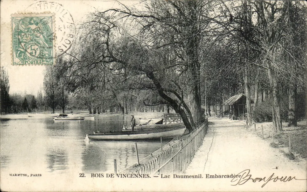 Bois de Vincennes — Lac Daumesnil. Anlegestelle — Marmuse, Paris, Nr. 22 - Vorderseite