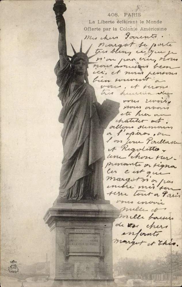 Statue der Freiheit — Paris — Unbekannter Verlag, Nr. 408 - Vorderseite