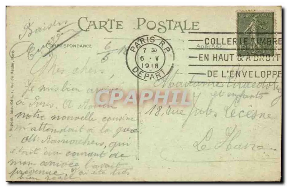 PARIS - BOIS DE BOULOGNE - LE LAC SUPÉRIEUR — vue du lac entouré d'arbres - Verso