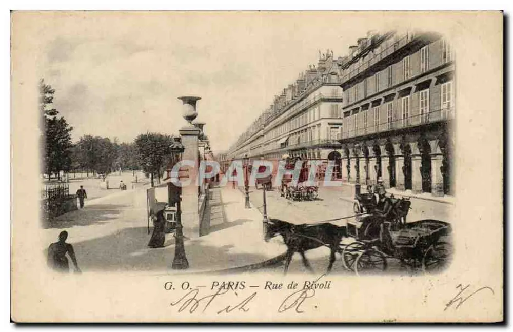 Paris — Rue de Rivoli — G. O. editor - Frente