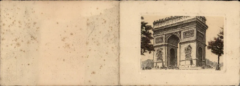 Paris - Arco do Triunfo — gravura — editor não visível - Frente
