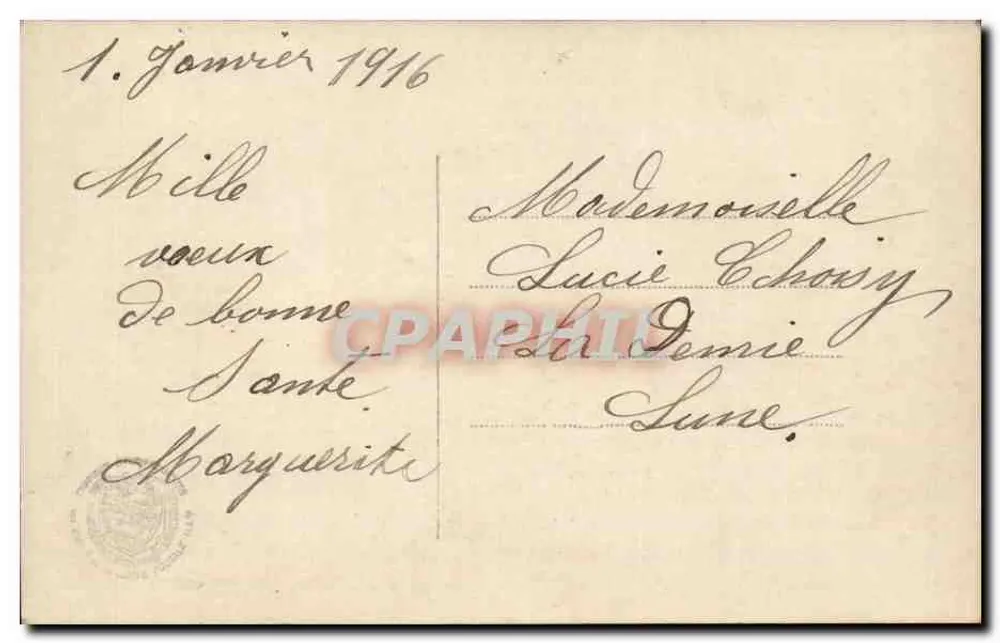 Blumenstrauß — Bonne Année — anonymer Verlag, n° 810 - Rückseite