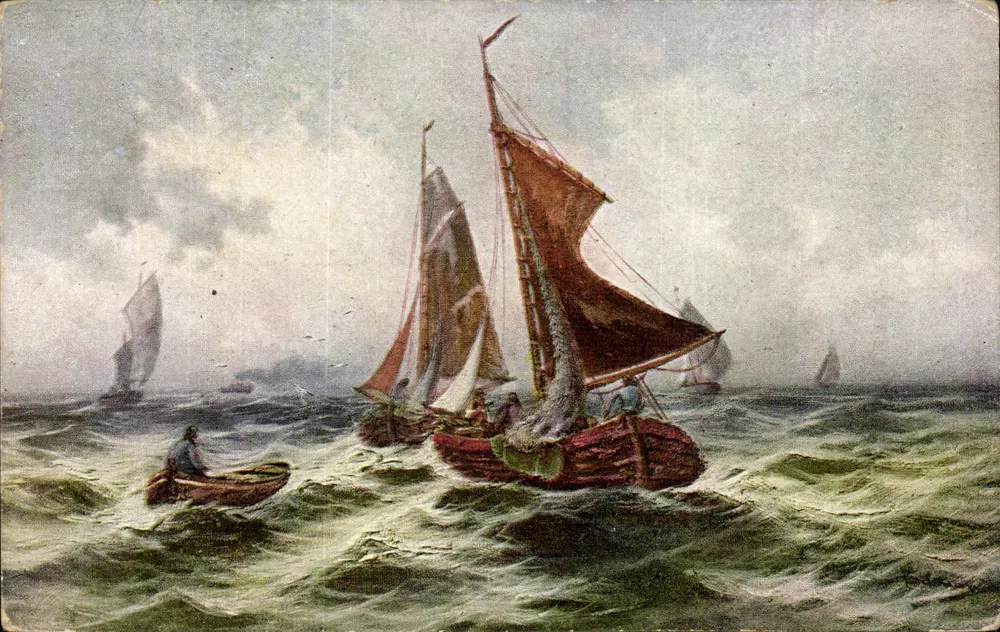 Zeilenboten op zee — Serie 200 — Gedrukt in Duitsland - Voorkant