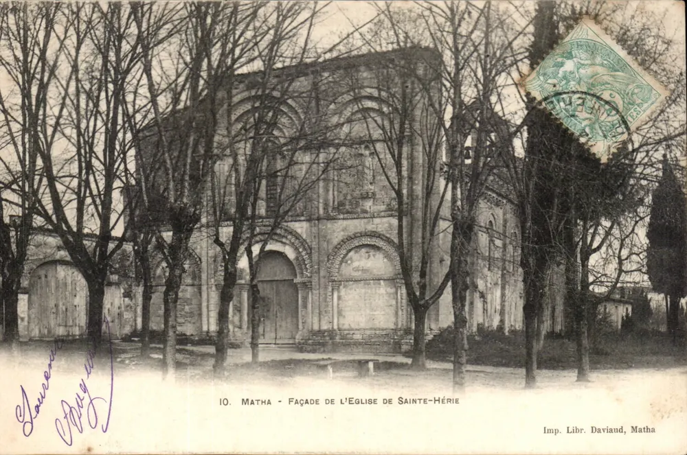 Matha - Facha da Igreja de Santa Hérie — Imp. Libr. Daviaud, Matha - Frente