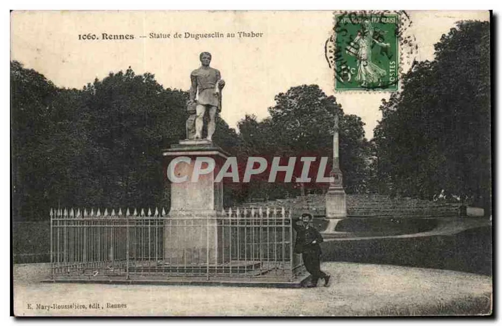 Rennes — Beeld van Duguesclin op het Thabor — E. Mary-Rousselière, uitg. Rennes - Voorkant