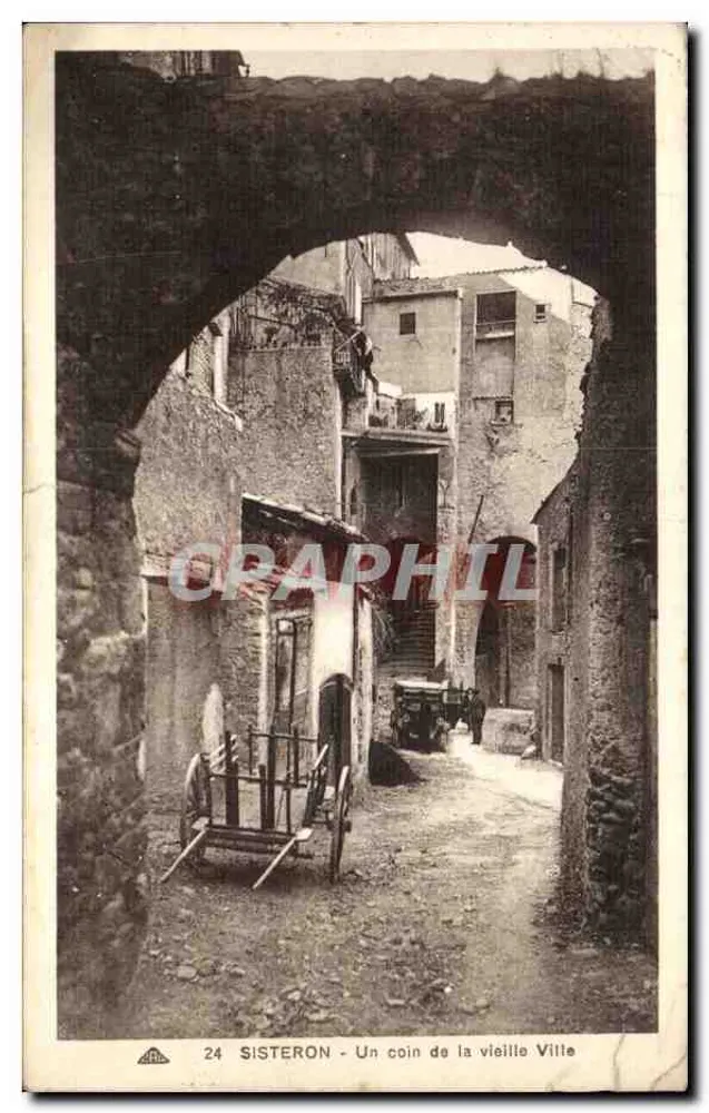 Sisteron — Ein Stück der alten Stadt — S.A. seciains des Arts Photomecaniques, n°24 - Vorderseite